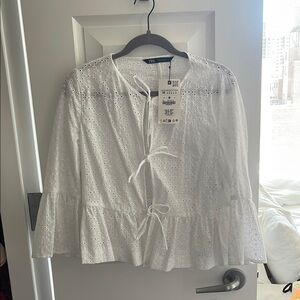 White Eyelet Blouse